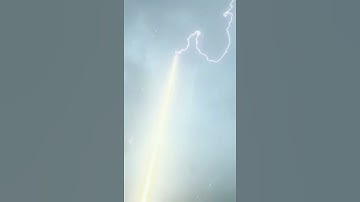Lightning Bolt Is Guided To Ground Through Rocket Trail  #Shorts