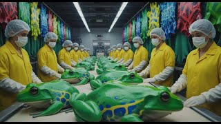 Inside the Frog Leather Factory-How Exotic Skins Become Luxury Items (Full Process) Million Dollar