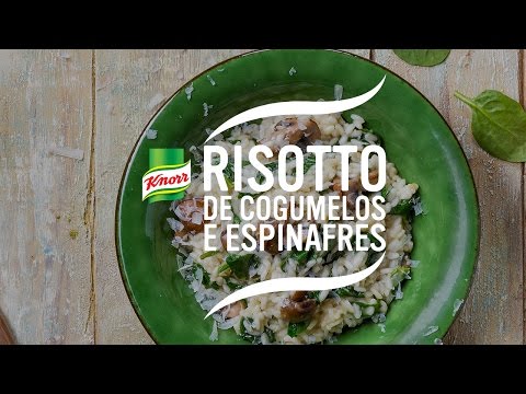 Vídeo: Arroz Com Cogumelos E Espinafre