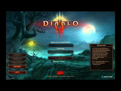 Diablo 3 Beta Login Screen and music