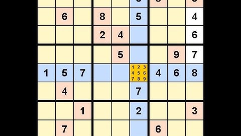 How to Solve New York Times Sudoku Hard December 16, 2020 - Hidden Row Pair