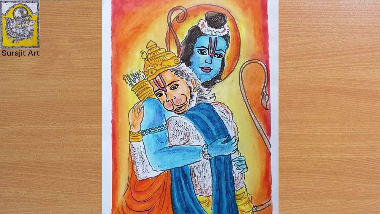 how-to-colour-lord-ram-and-hanuman-ramnavami-drawing-drawing