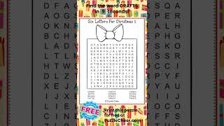 Handmade Christmas Word Search -Find CRAFTS #wordsearch #puzzlegames #christmasquiz #quiz #winter