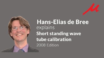 Hans-Elias de Bree explains: Short standing wave tube calibration
