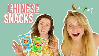 Taste Testing WEIRD CHINESE Chips! - Hailee And Kendra