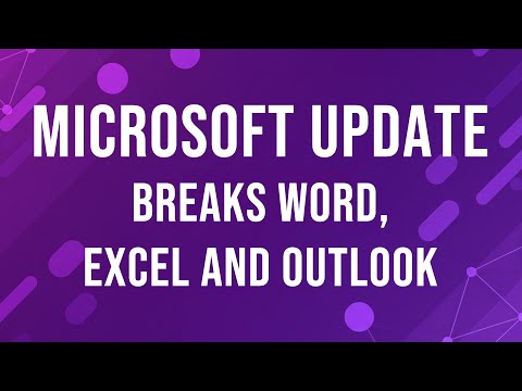 Microsoft Office Update Breaks Word, Excel and Outlook | How to Fix