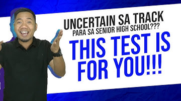 How to match your personality type with your Senior High School Track. Take the test.