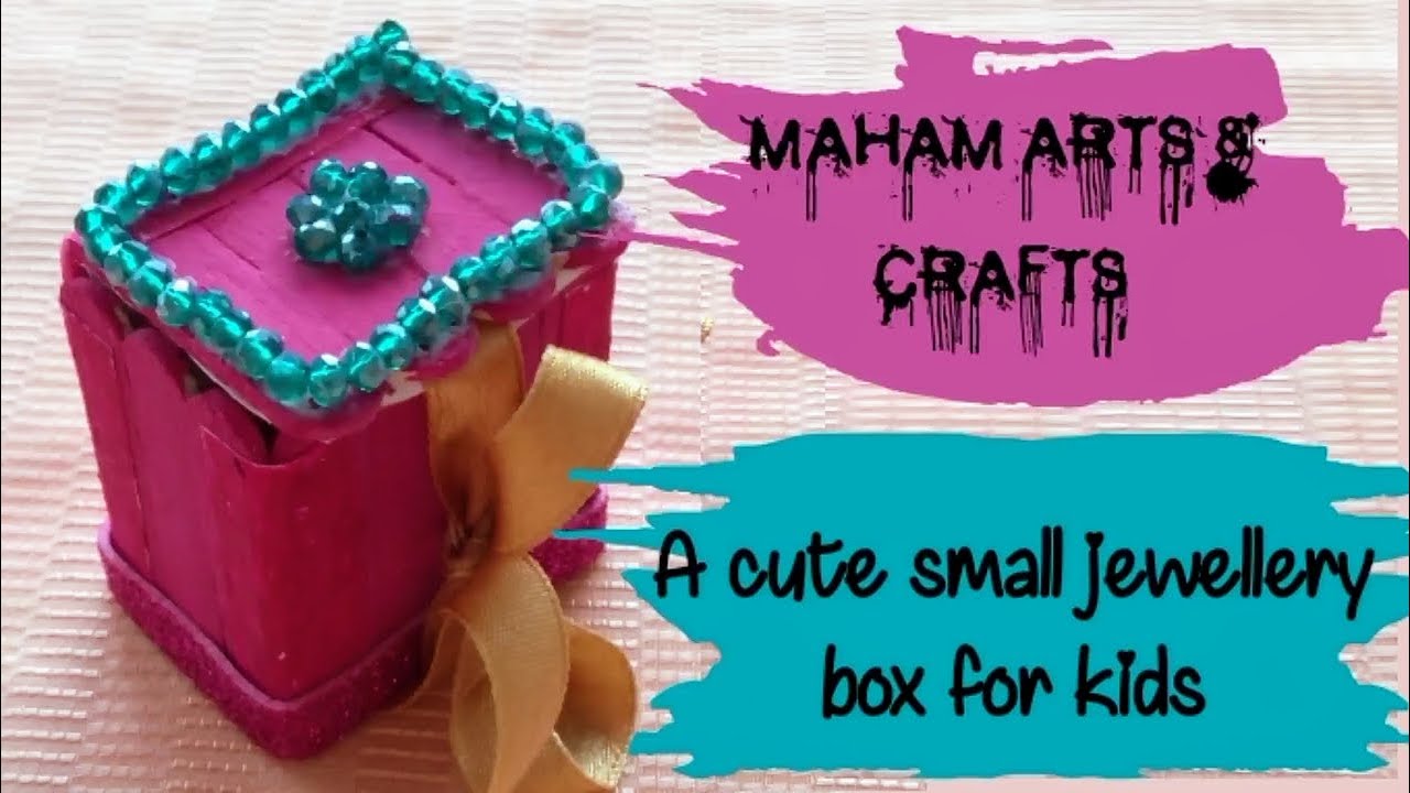 How to make a cute small jewellery box for kids - YouTube