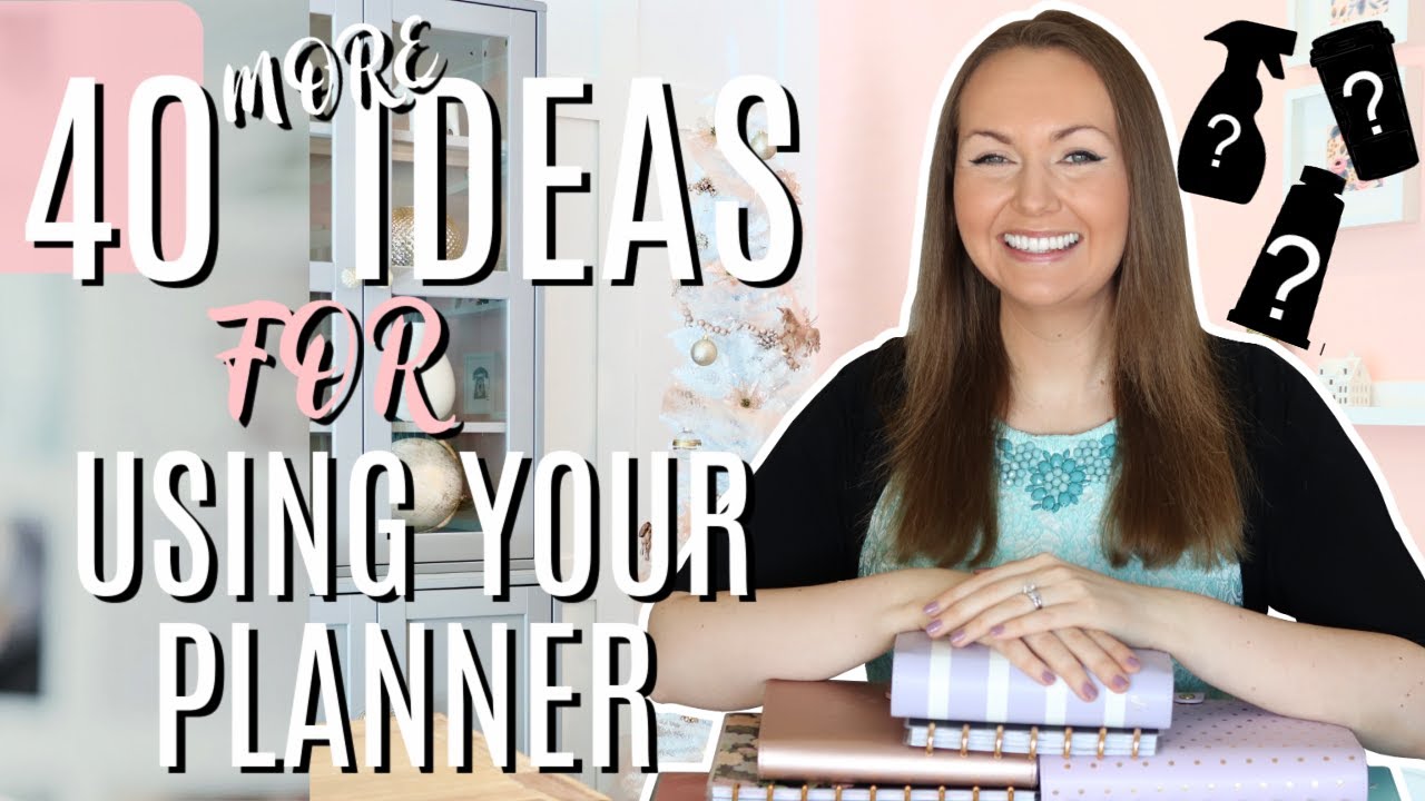 40 Ideas for How to Use Your Planner | Happy Planner - YouTube