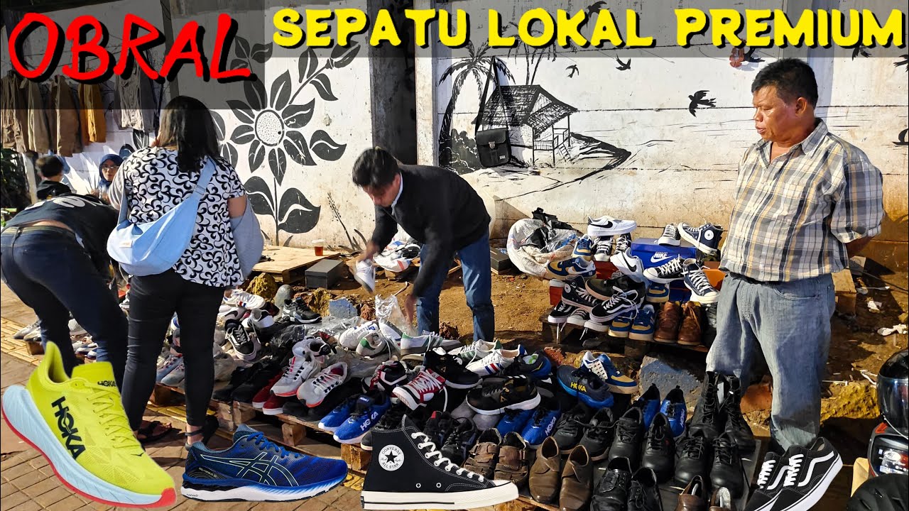 PASAR LOAK KEBAYORAN LAMA ‼️ OBRAL SEPATU LOKAL PREMIUM DILAPAK BANG AKBAR ‼️