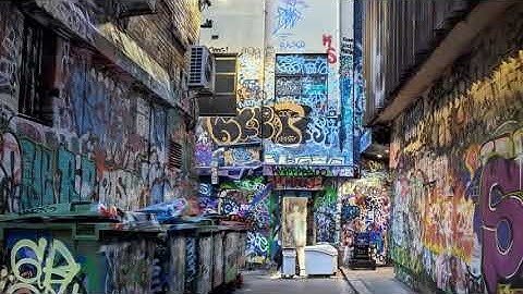 Postshot Beta with higher resolution input, Hosier Lane after rain, Pixel 7 Pro, 2023