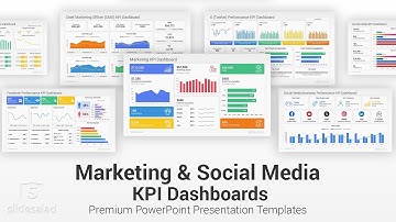 Marketing and Social Media KPI Dashboards PowerPoint Templates | SlideSalad