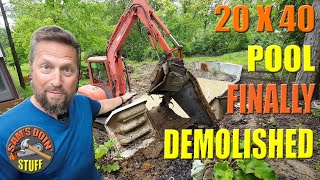 20X40 Pool Finally Demolished