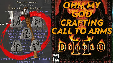 Diablo 2 Resurrected: OHM my God PERFECT Crafting Call to Arms
