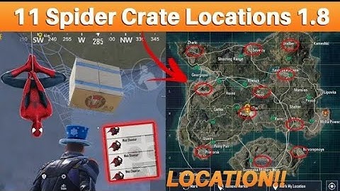 Spider Man web shooter All location in pubg mobile and BGMI | Web Shooter all location SpiderMan