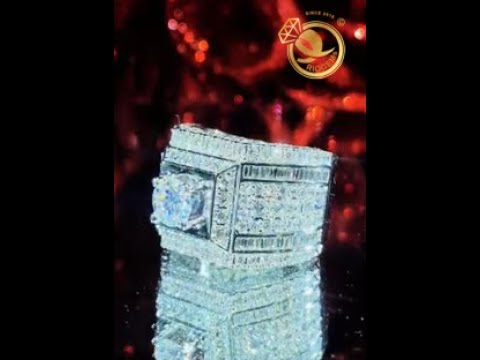 Nhẫn Kim Cương nam VÀNG TRẮNG viên chủ MOISSANITE 6.3mm