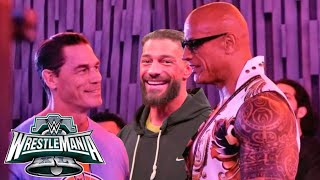John Cena and Rock Meet Backstage at Wrestlemania 40 Unseen Moments