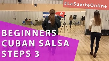 Beginners Cuban Salsa Steps Course - Class 3 (Hook turn, double right)