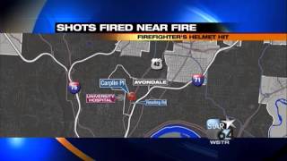 Shots fired at fire crews trying to put out flames