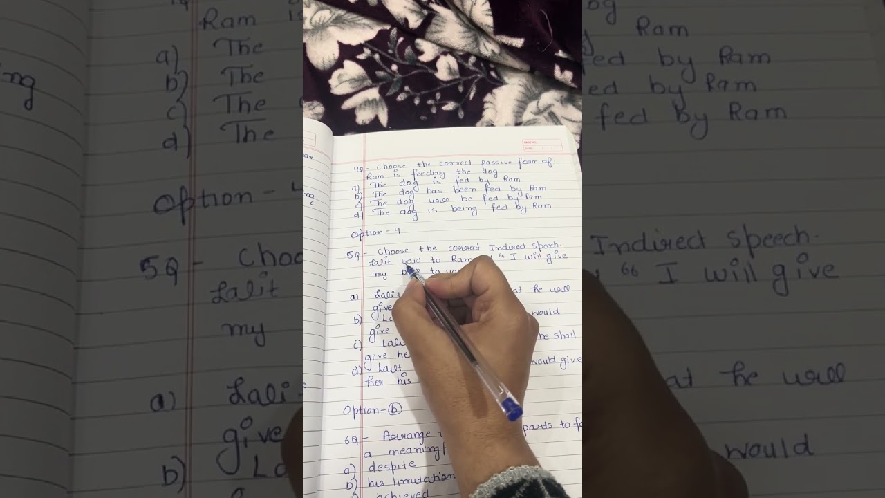 Kvs English Grammar PYQs 