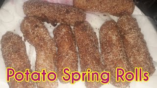 Spring Rolls Recipe /  How to make Potato Spring Rolls without Sheet.