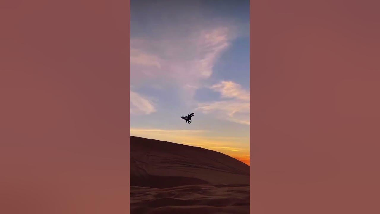 Extreme motorcycle jump in desert 🏜️🌵🏁