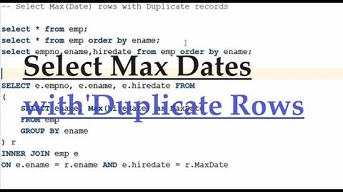 How to select max dates in Oracle rows with duplicate records in sql