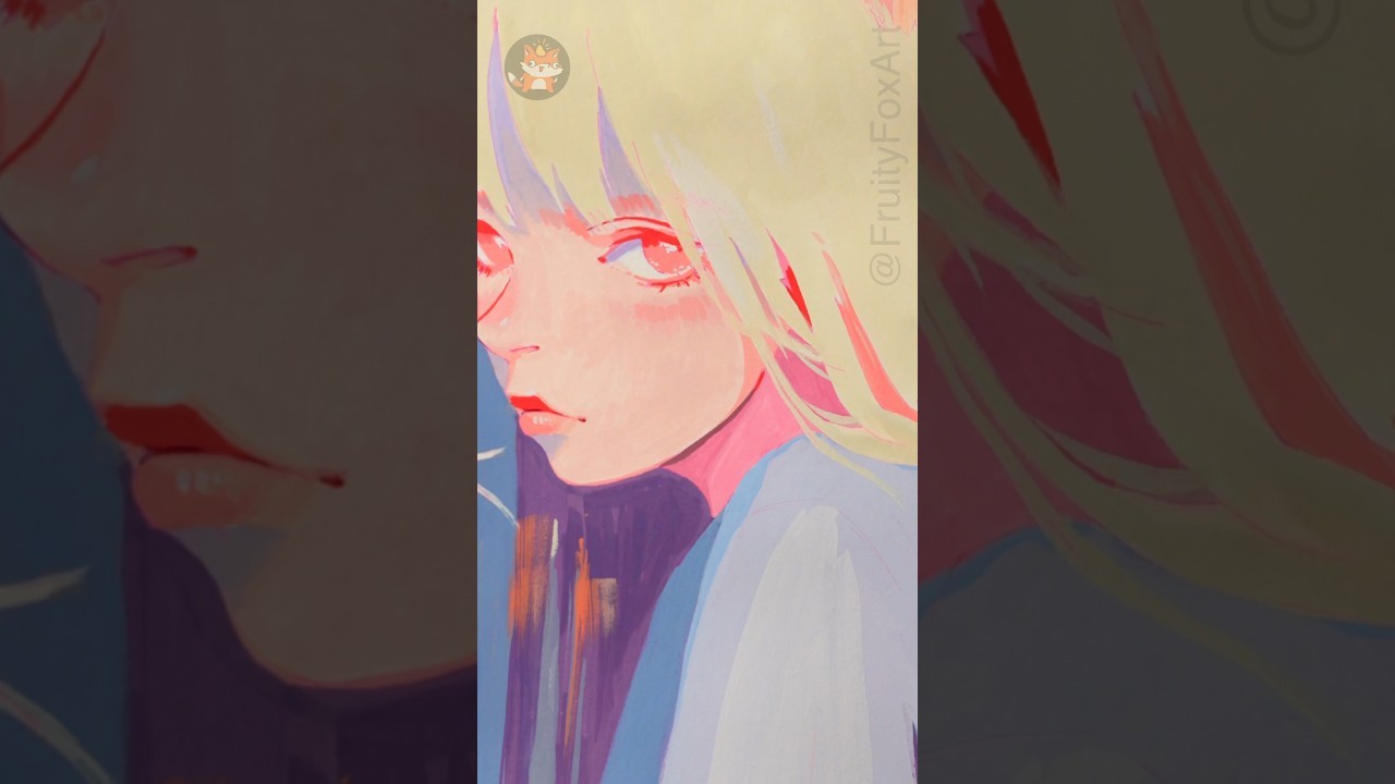 Sketchbook 1, page 22 | Draw wolf girl Holo | Arrtx Acrylic marker with gouache @arrtxglobal