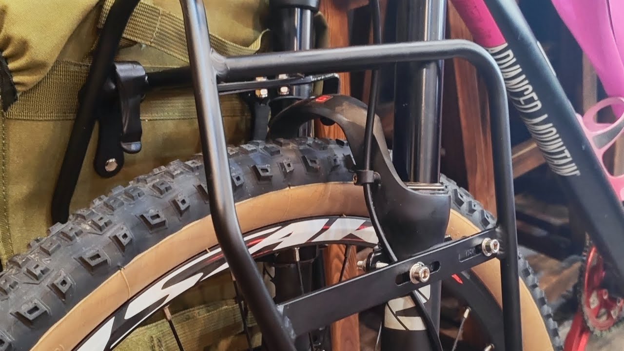 interesting front rack for front suspension bike YouTube