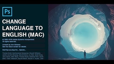 Change language to English in Photoshop CC (Mac)