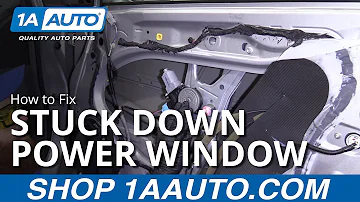 Car Window Stuck Down - How to Fix Power Window