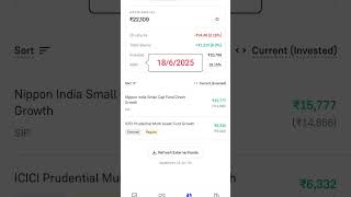 my mutual fund portfolio return groww app23/06/2025 #groww #mutualfund #sip