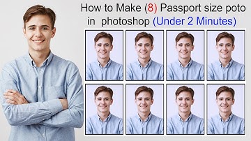 How to make Passport size Photos in ( Under 2 minute ) in Any Photoshop