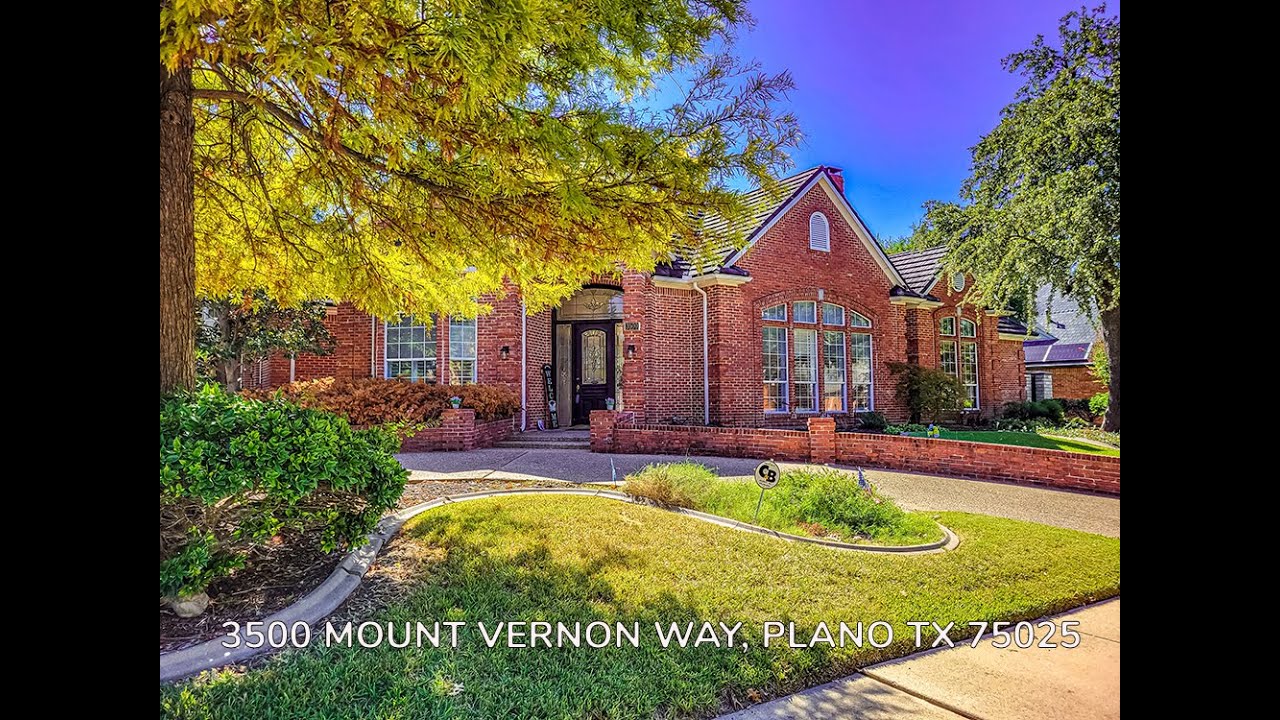 FOR SALE 3500 Mount Vernon Way Plano Texas 75025 YouTube