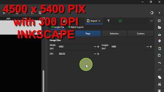 How to Change Export Design in Inkscape with 300 DPI for Amazon Print on Demand