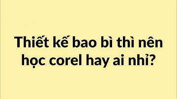 #01[Video ngắn] Thiết kế bao bì thì nên học corel hay illustrator nhỉ?