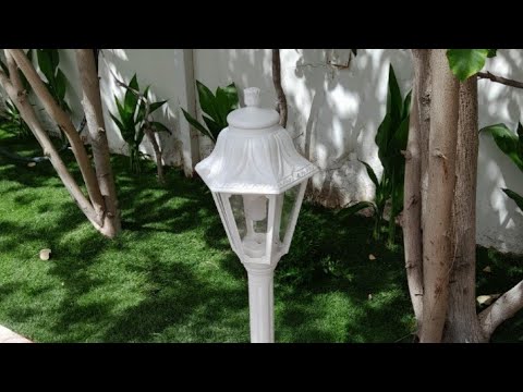 تركيب عمود إنارة الحديقة