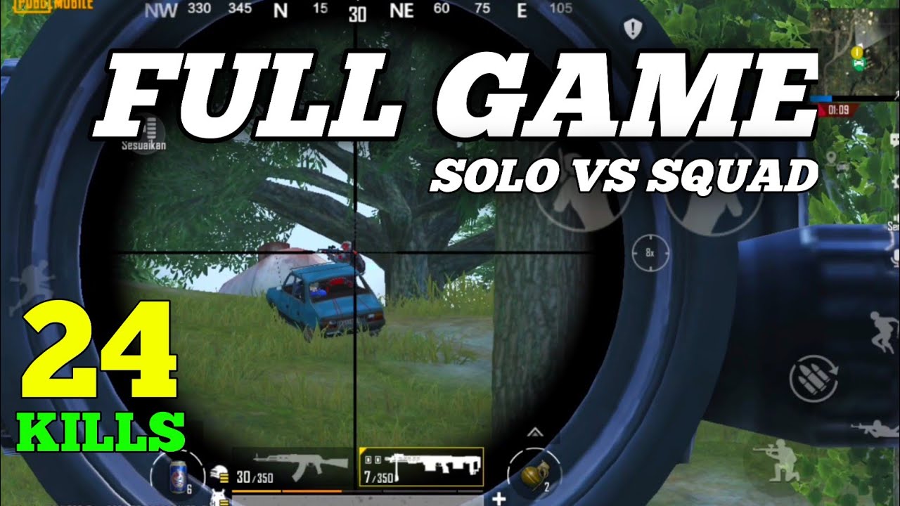 FULL GAME SOLO VS SQUAD 24 KILLS | PUBG MOBILE - YouTube