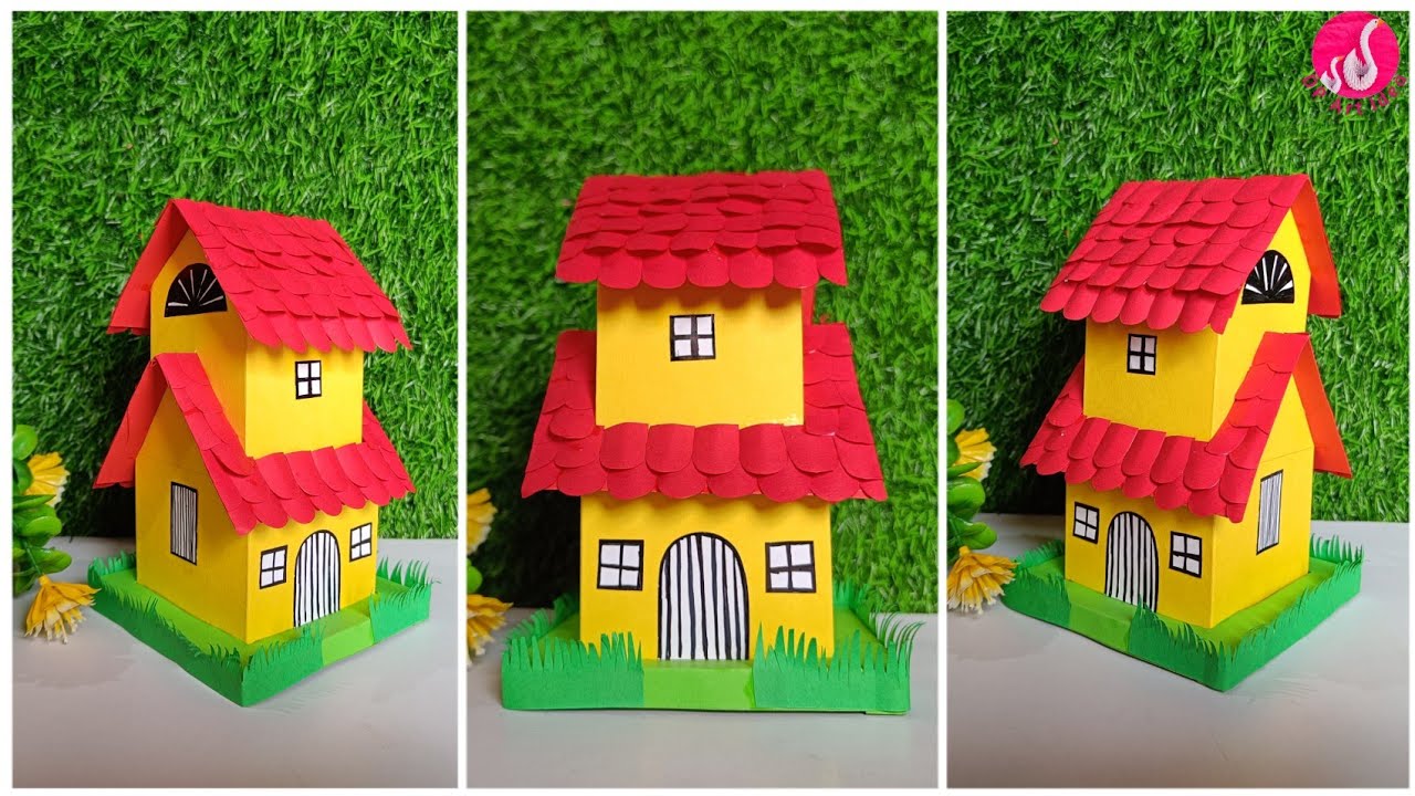 How to Make a 3D Paper House—An Easy Craft for Kids - FeltMagnet