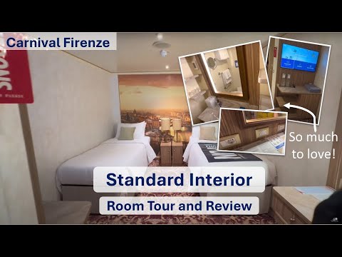 Carnival Firenze Standard Interior Room Tour and Review
