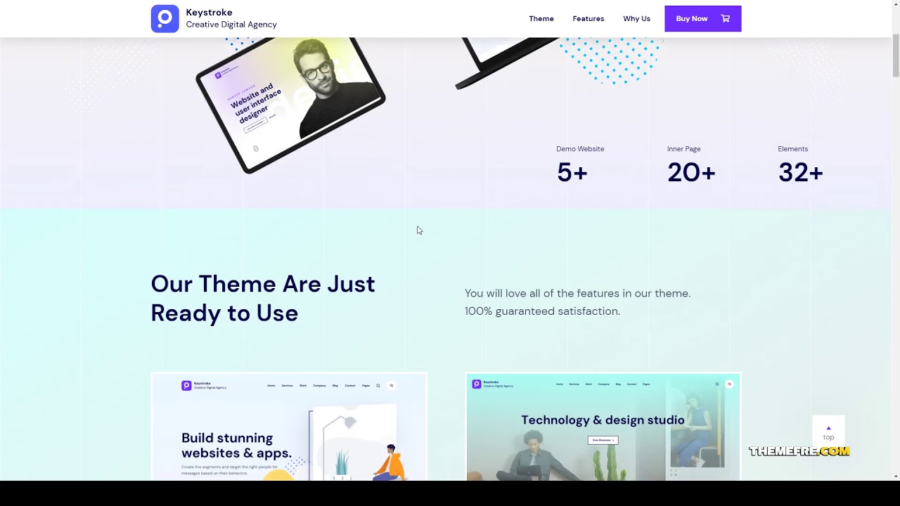 Keystroke - Creative Agency Digital Agency WordPress Theme portfolio digital marketing Build Website