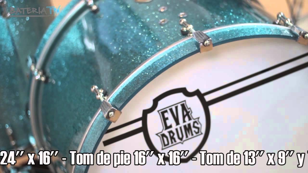 Test batería EVADRUMS sparkle azul marino