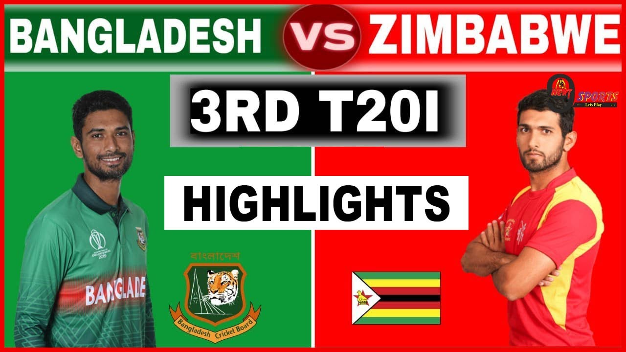 ZIM vs BAN 3rd T20 FULL MATCH HIGHLIGHTS BANGLADESH vs ZIMBABWE 3 T20 HIGHLIGHTS.