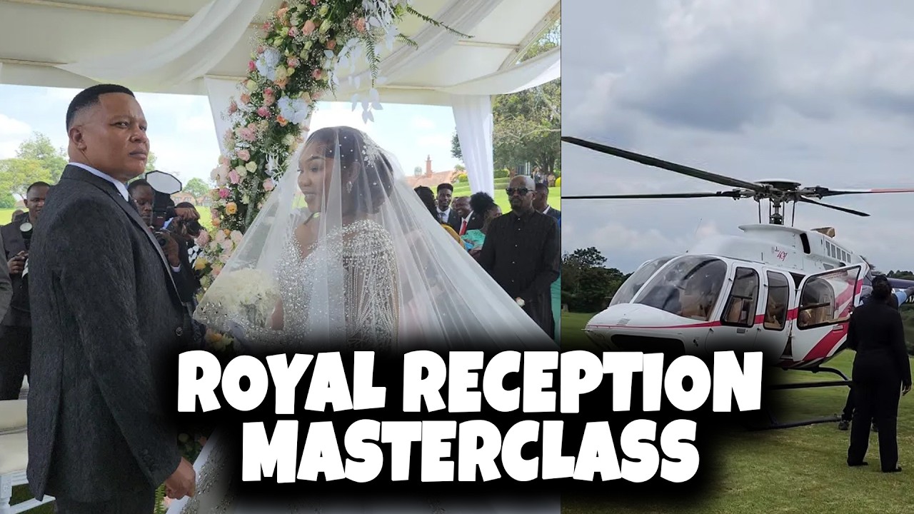 Oga Obinna receives Princess Caroline mighty entrance in her royal wedding