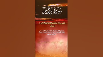 سوره الانعام آیات 30 الی 31 تدبر در قرآن چند لحظه ای فکر کنید #quran #قرآن #سوره #ترجمه #islamic