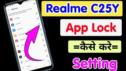 realme C25y me  App lock kaise kare/how to set Applock in Realme C25Y mobile | Applock setting y25y