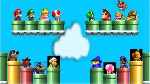 New Player Select with 16 characters in Mario Kart 64 Hooting Time