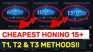 FASTEST & CHEAPEST Methods For All  15 Gears For T1, T2 & T3 Honing! | Lost Ark