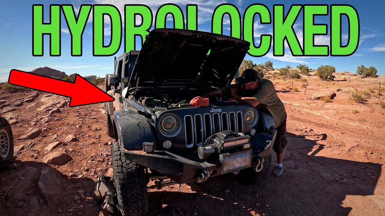 Hydrolocked Jeep On Moab Rim