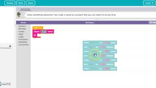 How to make a square in the artists lab of Code.org
